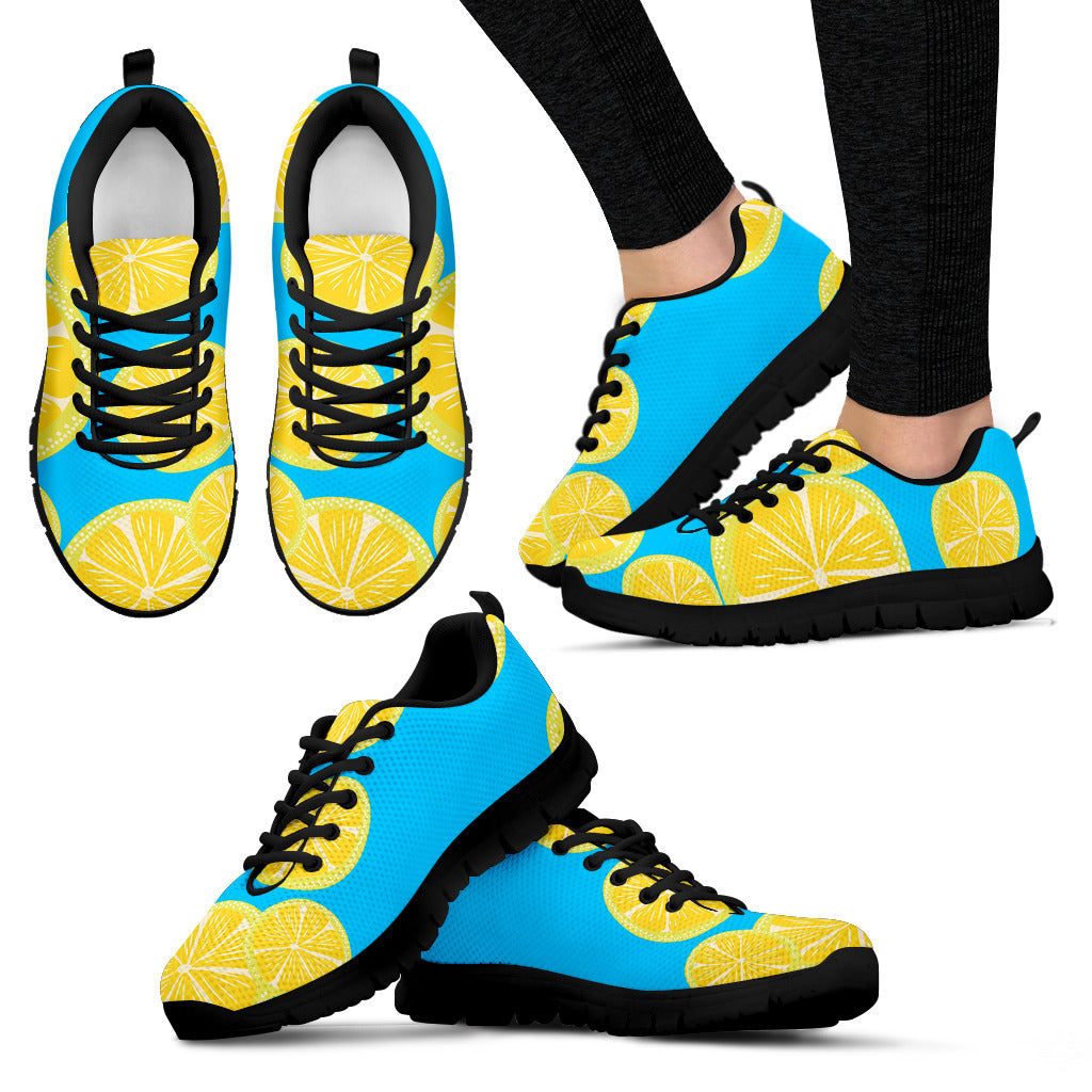 Women's sneakers "Lemons" (on dark)