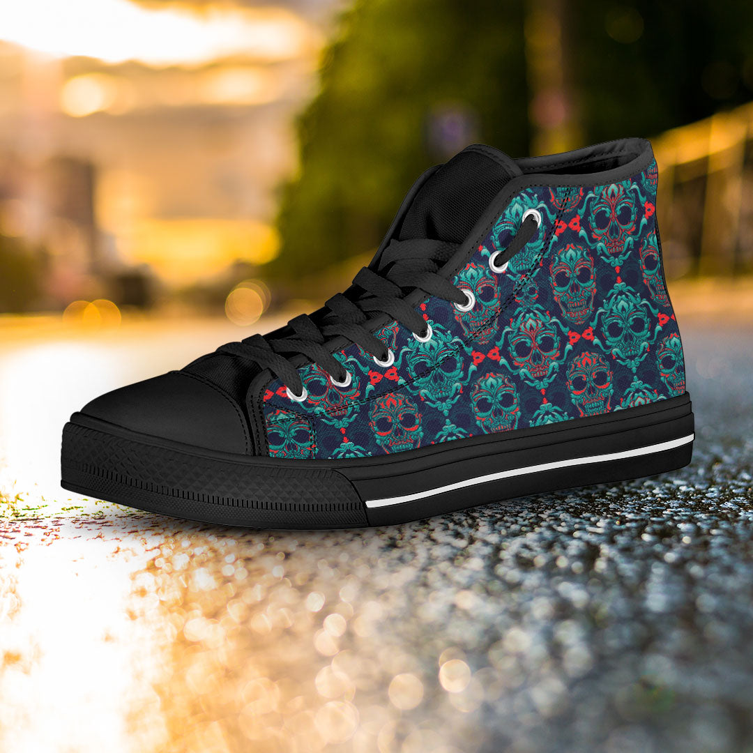 Women's Skull face High top - BLACK