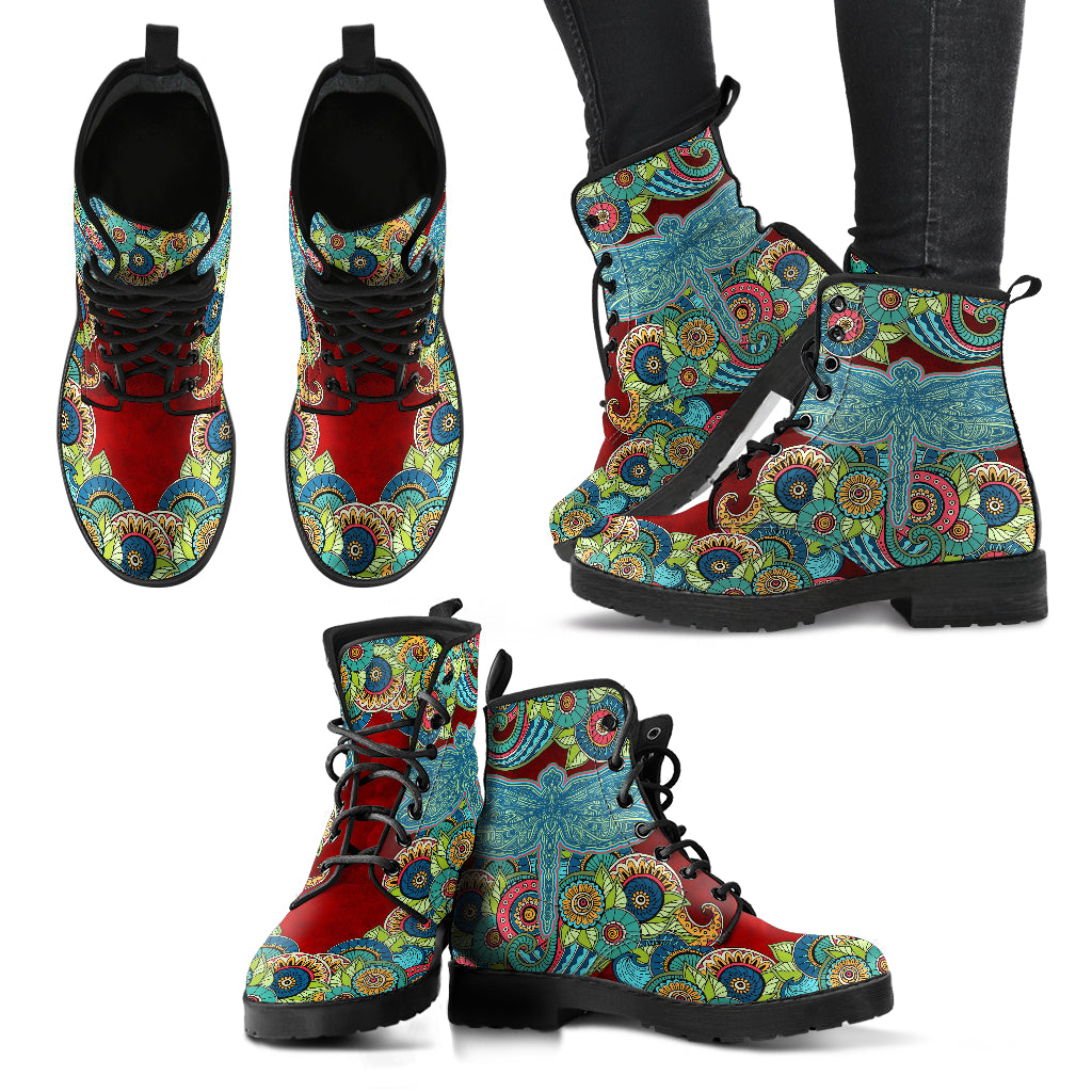 HandCrafted Dragonfly Mandala 2 Boots