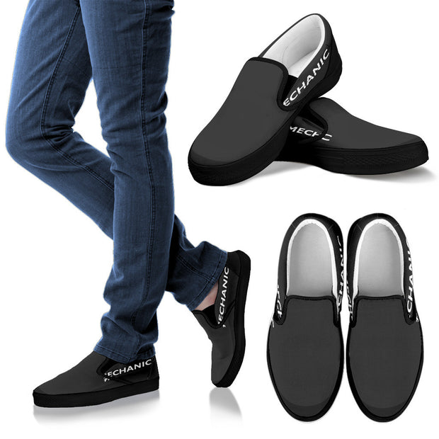 Men's Mechanic Slipons Shoes - Black