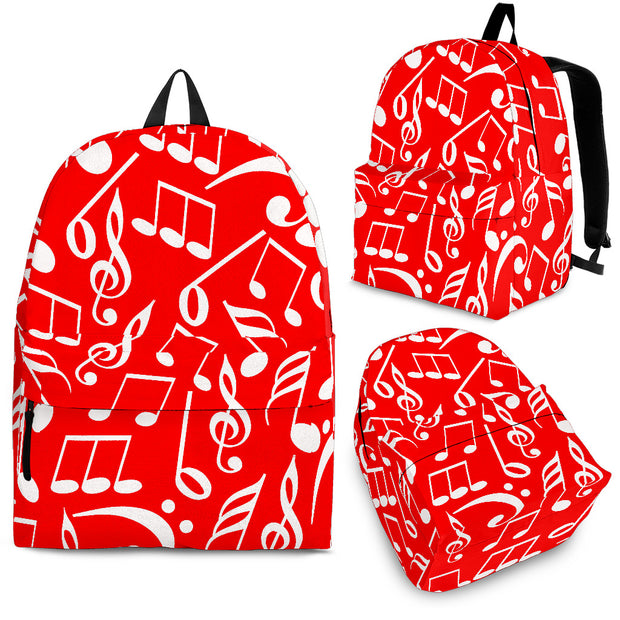 Music Note Red Backpack
