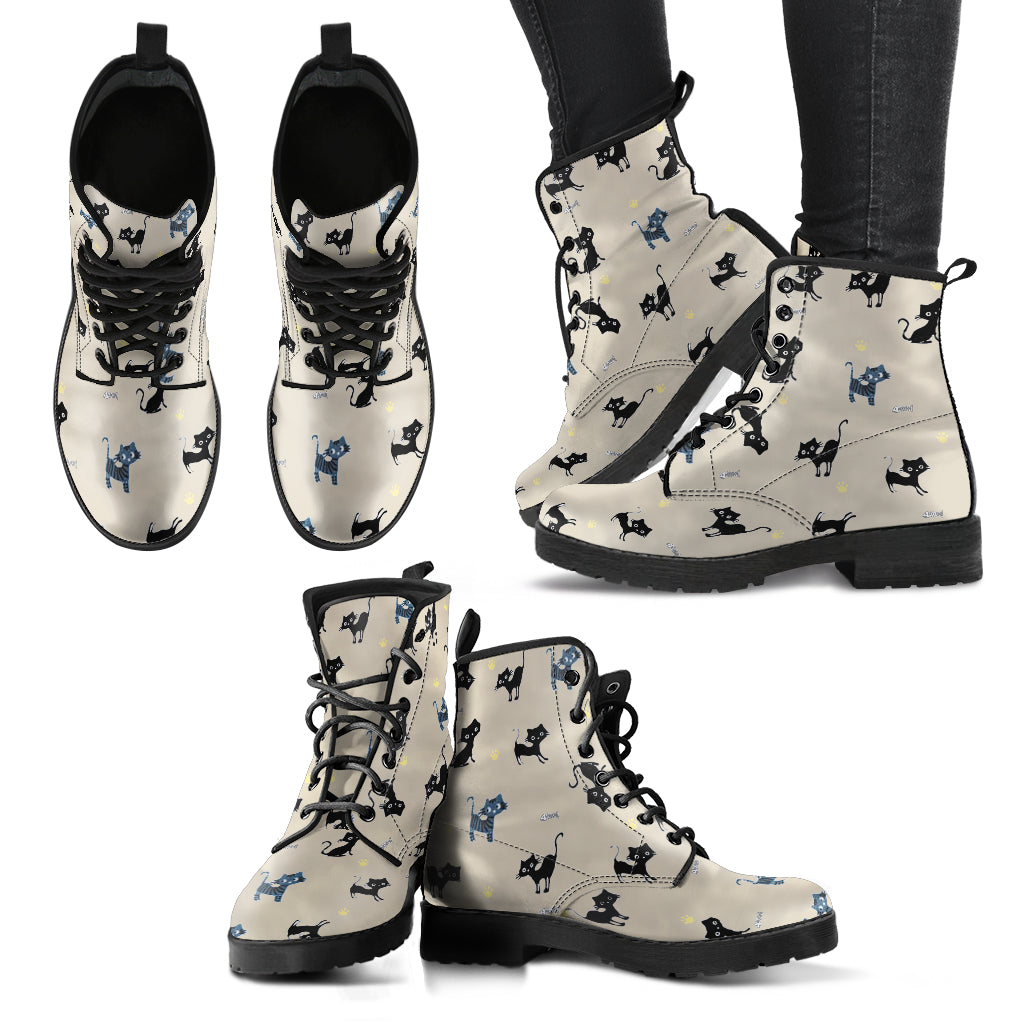 Cute Cats Women's Leather Boots