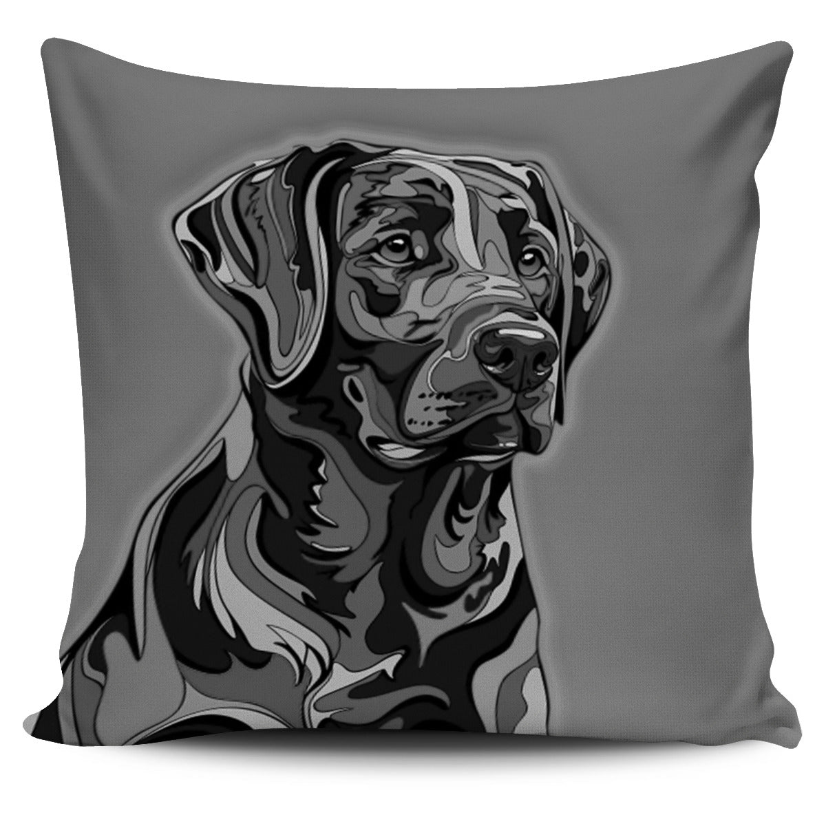Black & White Dog Pillow Cover