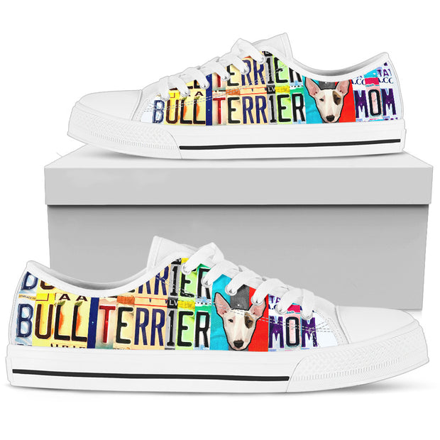 Women's Low Top Canvas Shoes For Bull Terrier Mom