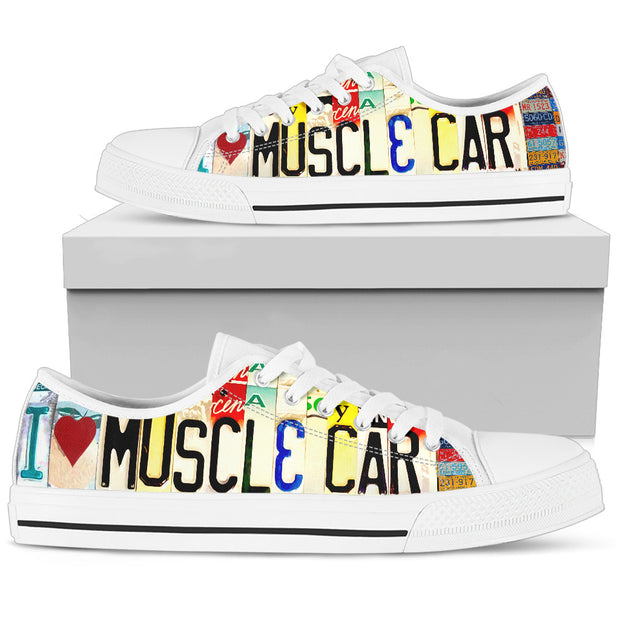 I Love Muscle Car Low Top Shoes