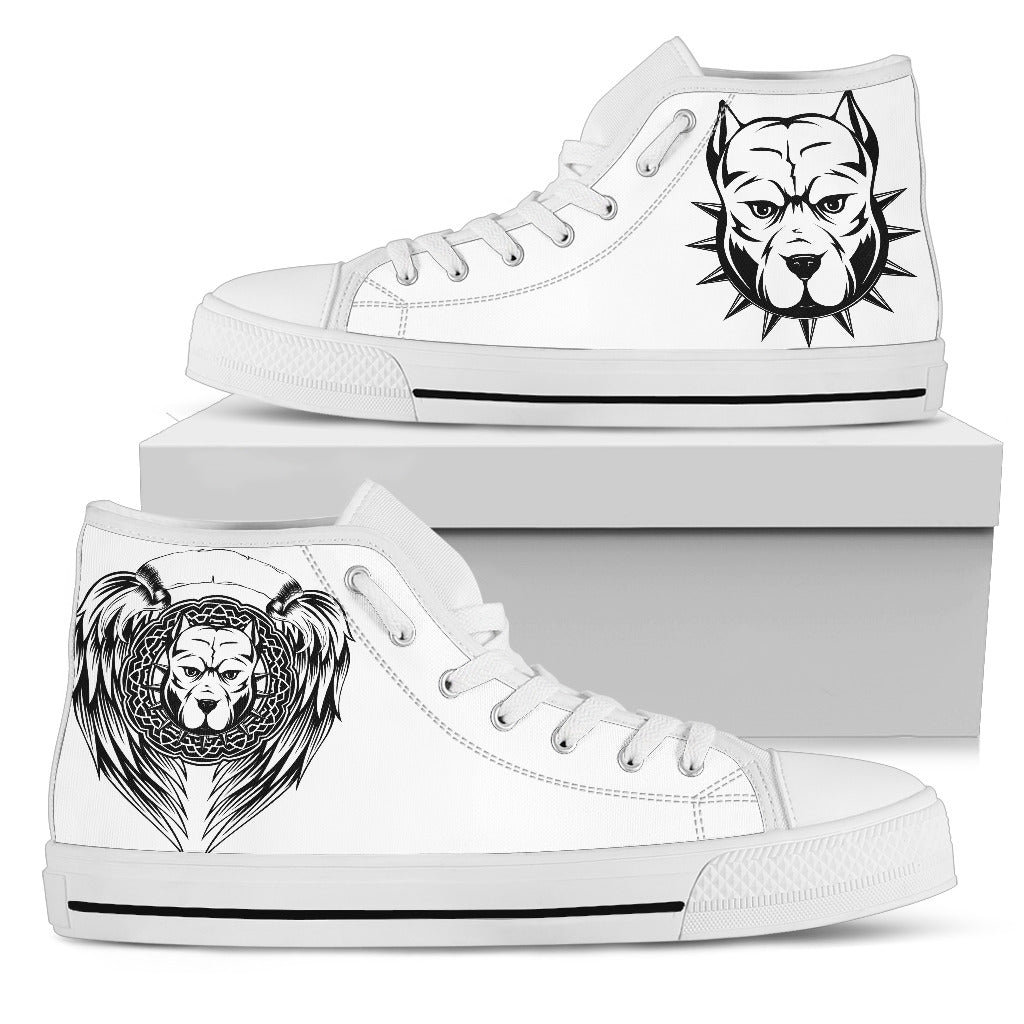 PITBULL WINGS - WHITE WOMEN'S HIGH TOPS