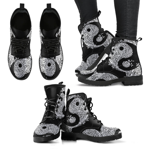 Henna Yin & Yang V2 Handcrafted Boots