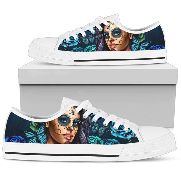 Women's Low Tops Calavera Turquoise (White Soles)