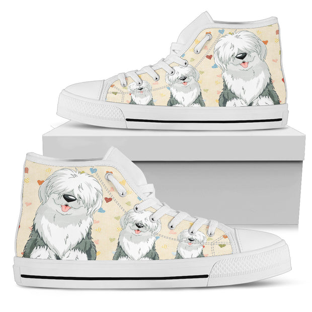 OLD ENGLISH SHEEPDOG HIGH TOP WOMEN