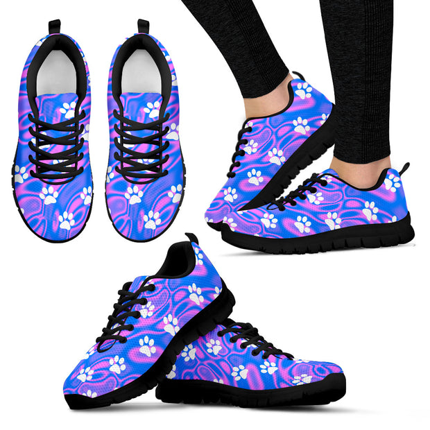 Women's paw prints sneakers