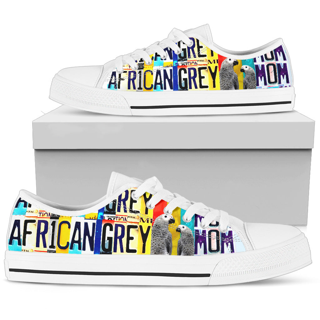 Women's Low Top Canvas Shoes For African Grey Parrot Mom