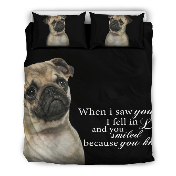 Pug - When i saw you... Bedding Set