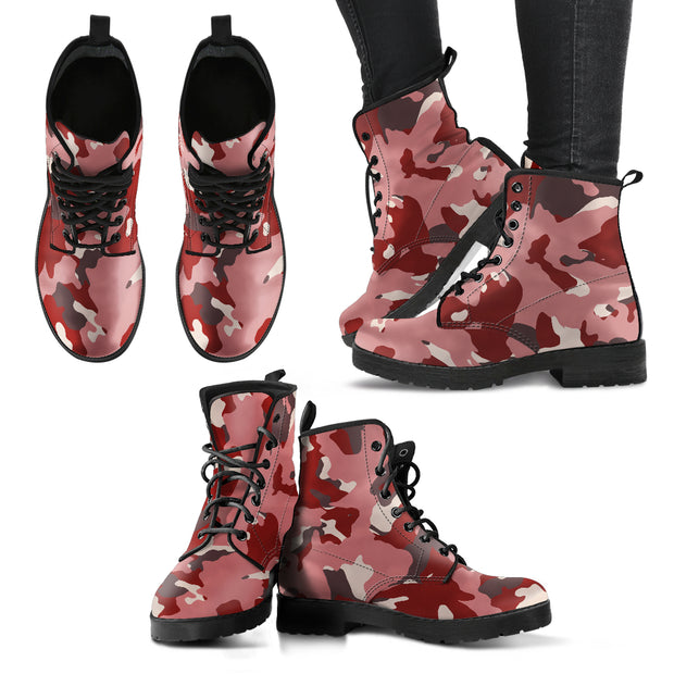 Red Camouflage Women's Boots
