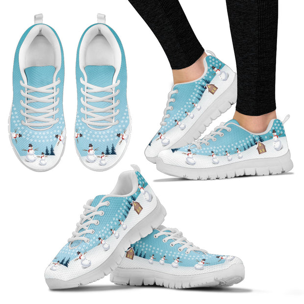 SnowMan White Christmas Women's Sneakers