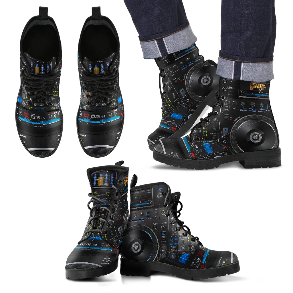Awesome Dj Pioneer Men's Leather Boots