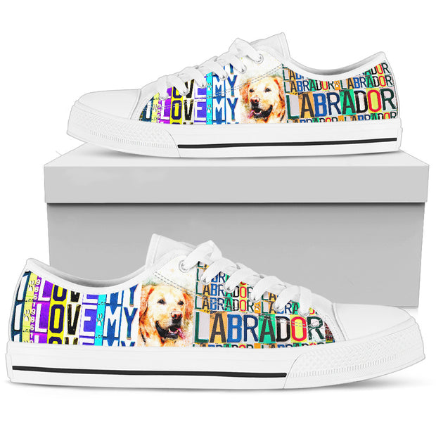 Women's Low Top Canvas Shoes For Labrador Lovers