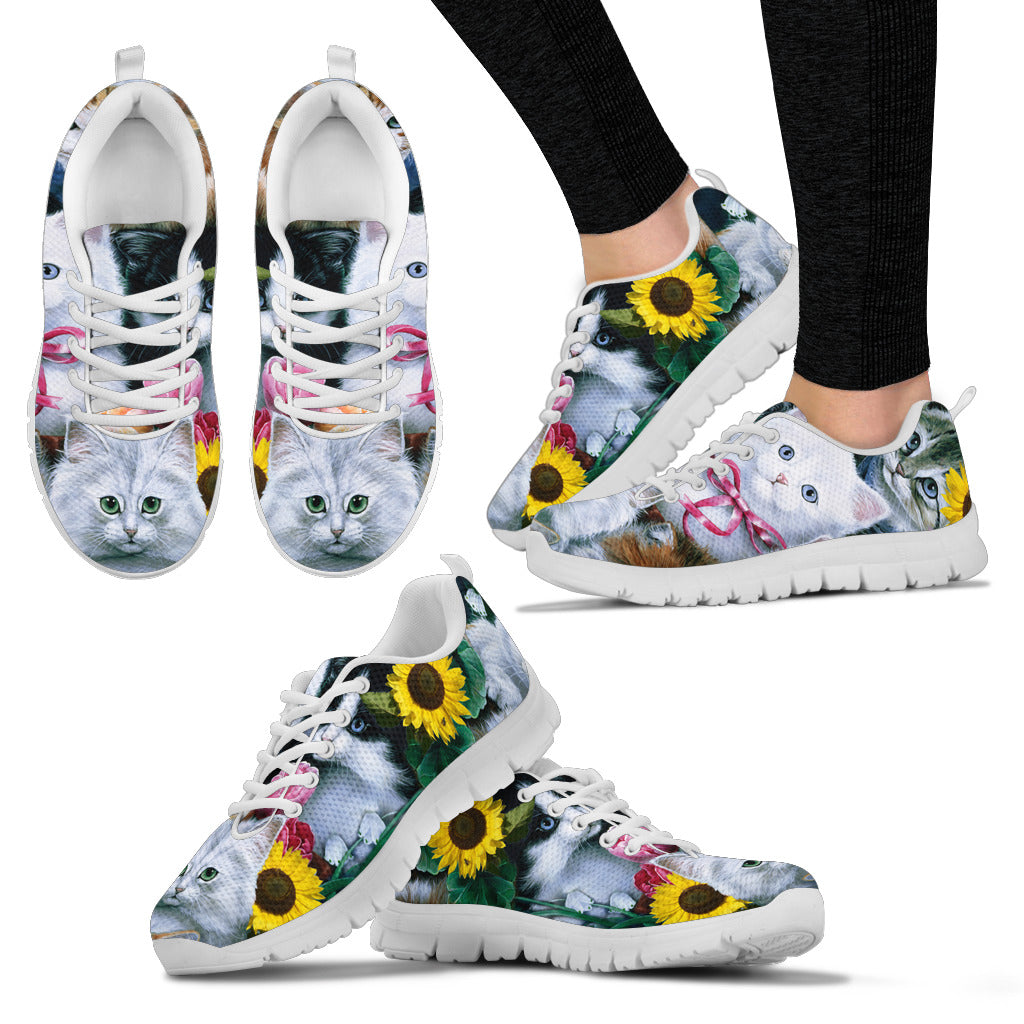 Cats & Flowers Women's Sneakers
