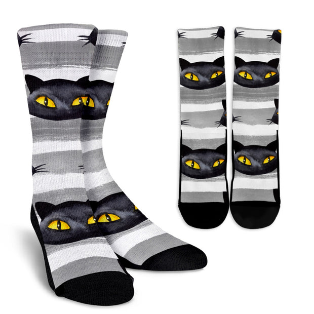 Cat Halloween Crew Socks