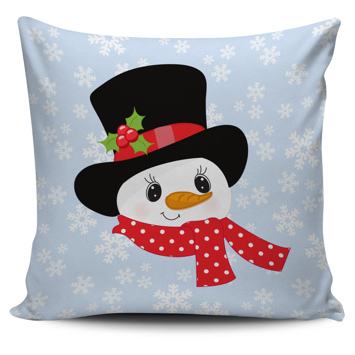 Christmas Pillow Cover with Snowman