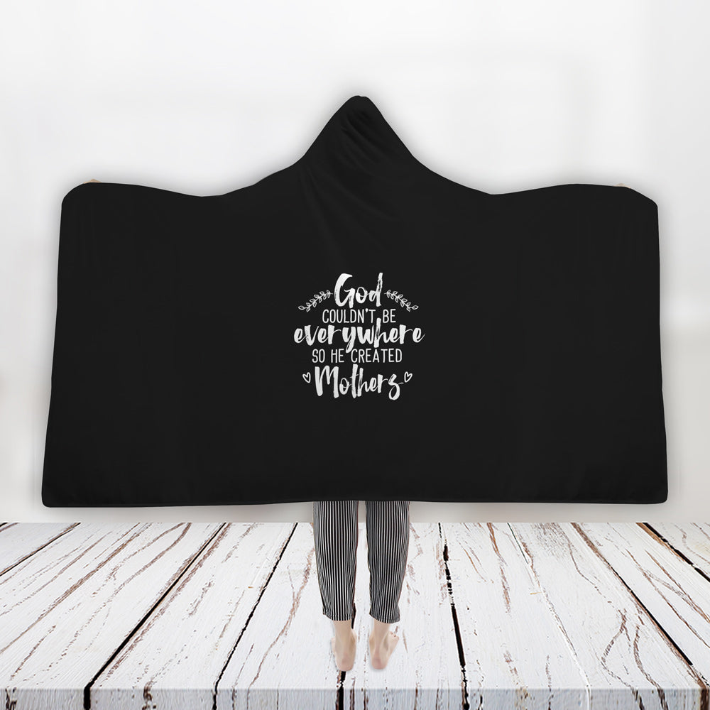 God Created Mothers Hooded Blanket