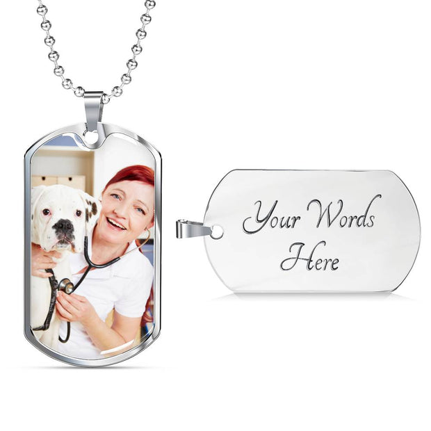 Buyer Upload Luxurt Dog Tag Necklace/FREE ENGRAVING