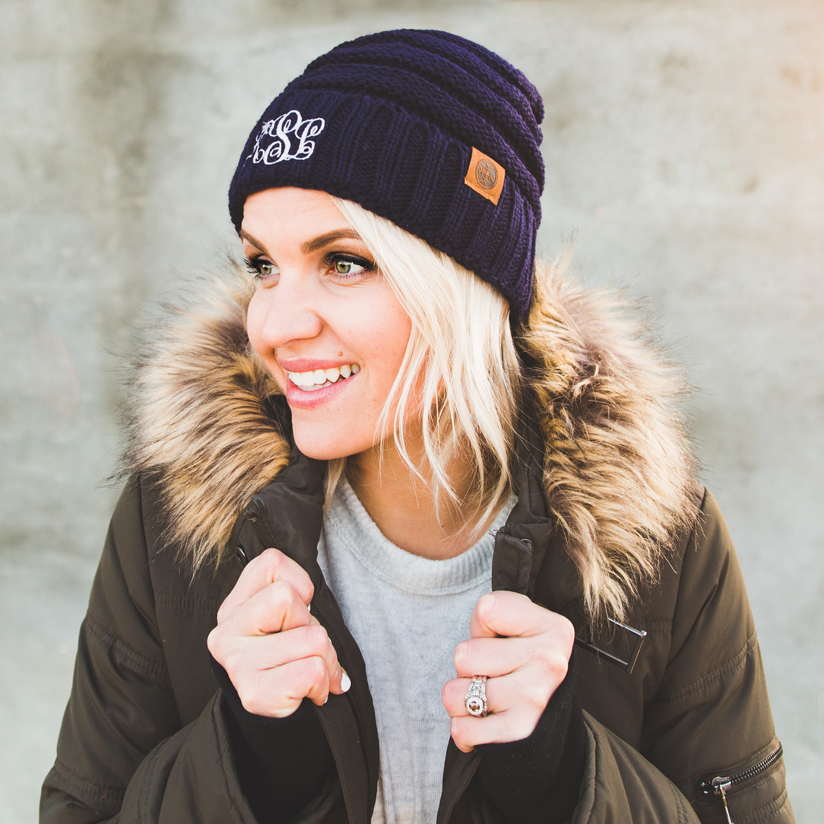 Monogram Adult Beanie