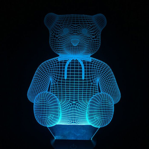 Teddy-Bear 3D Hologram Lamp