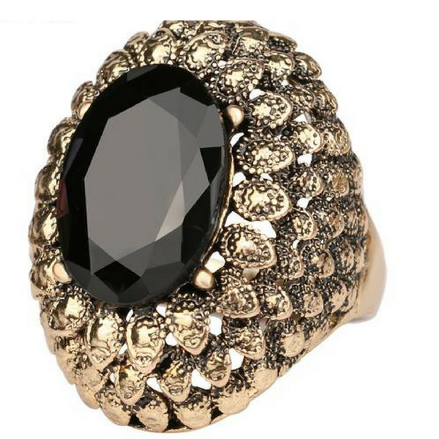 Punk Big Ring Black Friday Cheap Sell Color Ancient Gold Rings