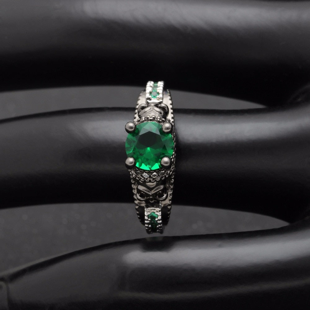 Men Ring  stone skull jewelry