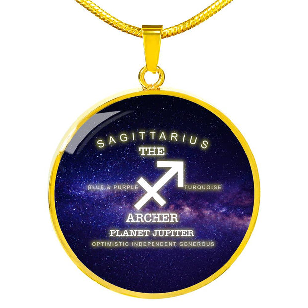 Sagittarius zodiac sign necklace