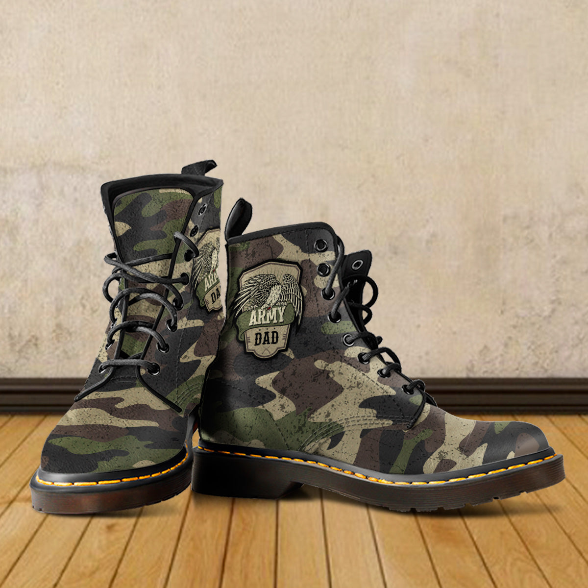 Men's Camouflage Leather Boots