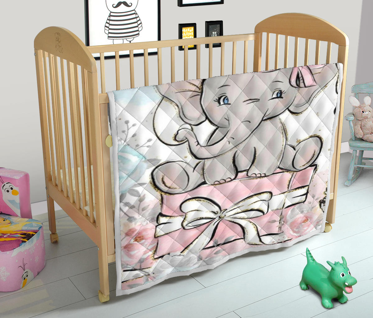 Pink Baby Cot Quilt