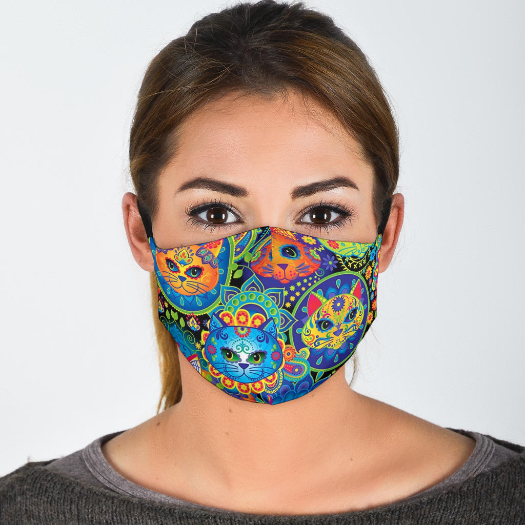 Bohemian Cats PM2.5 Activated Carbon Filter Face Mask