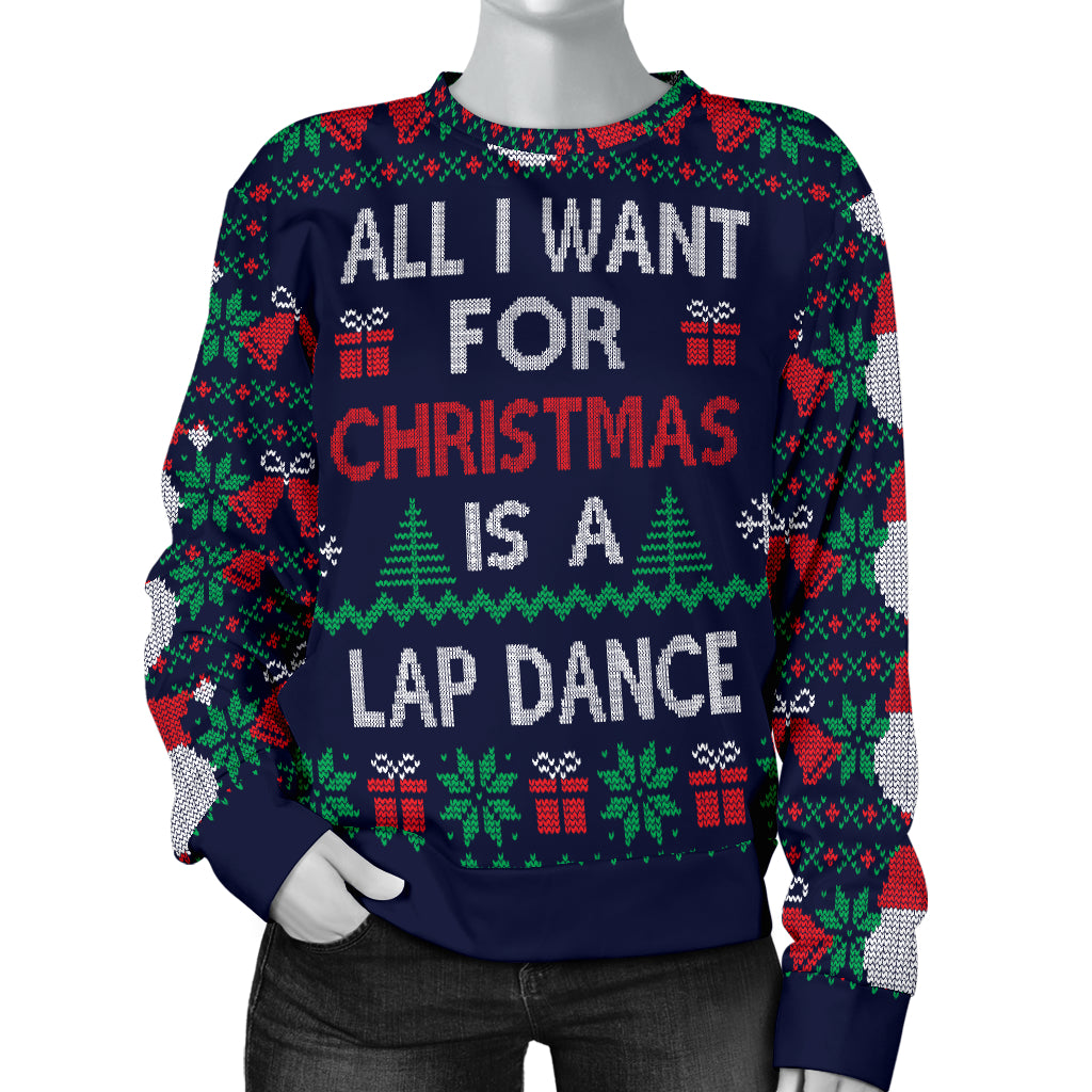 Ugly Christmas Sweater All I Want is a Lap Dance