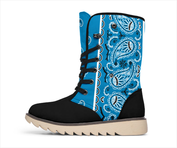 Sky Blue Bandana Women's Polar Boots