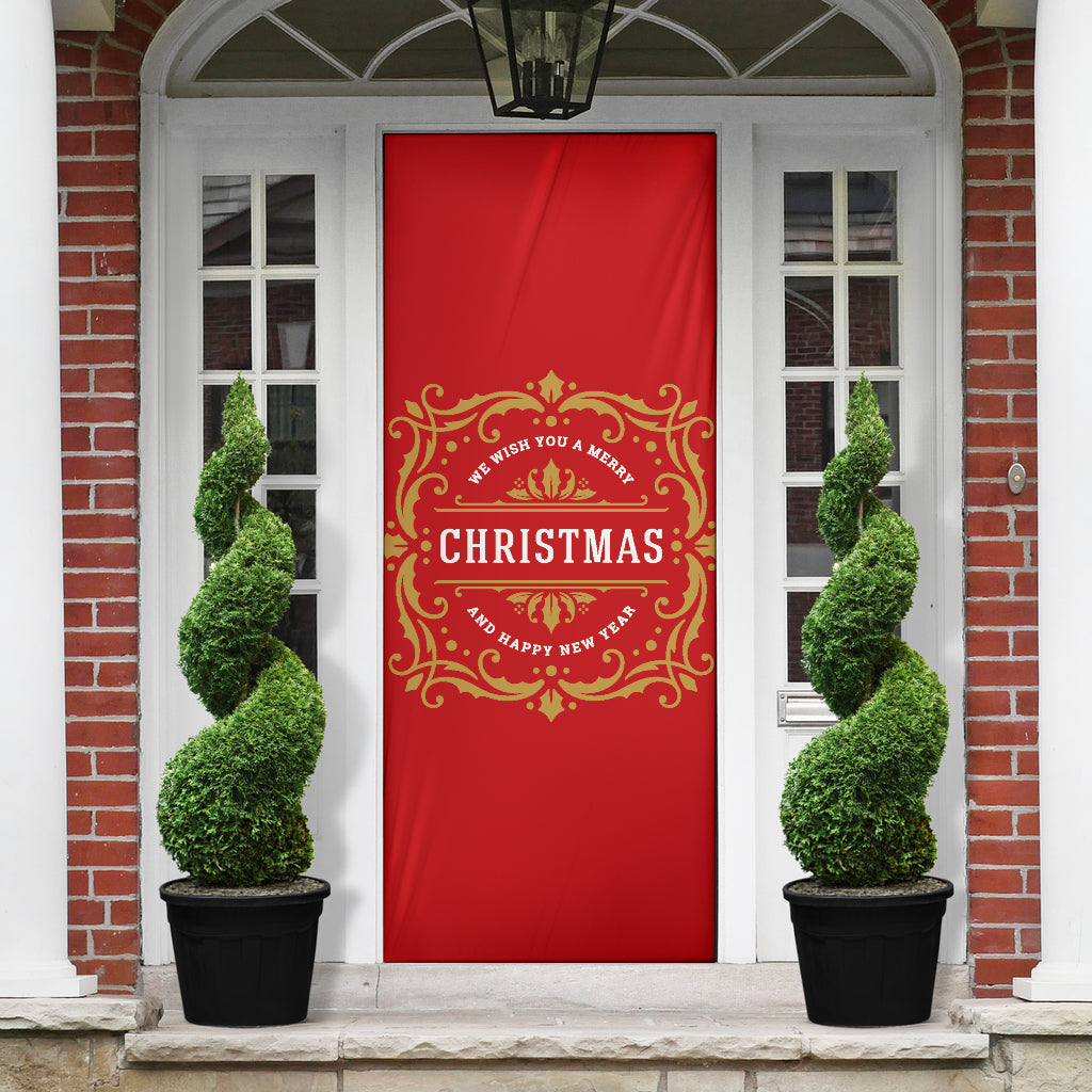 Merry Christmas #3 Red - Christmas Door Sock