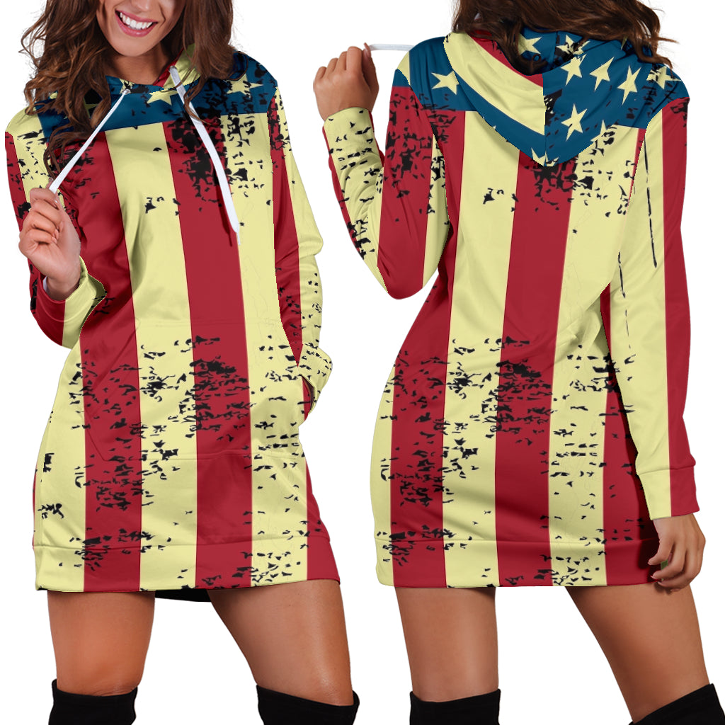 American Flag Hoodie Dress