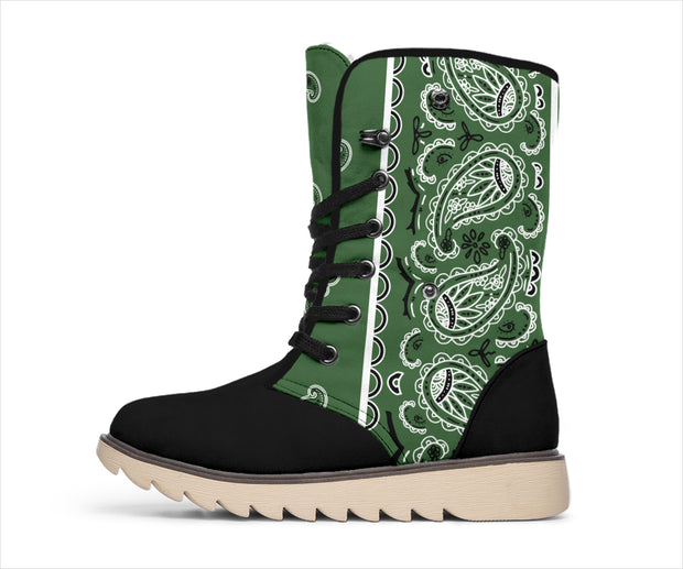 Classic Green Bandana Women's Polar boots