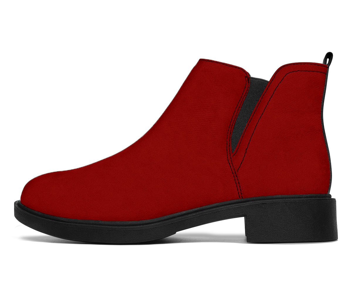 Vegan Red Fashion Boots