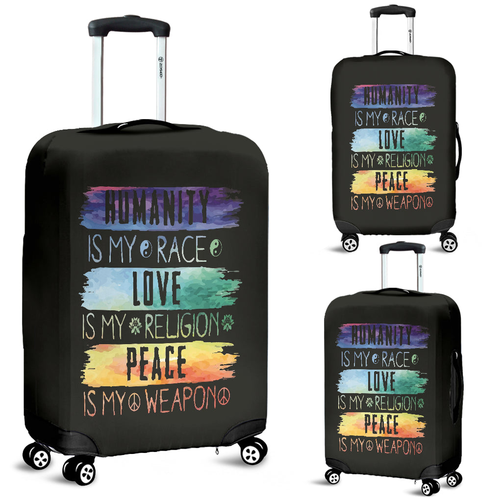Humanity Love Peace Luggage Cover