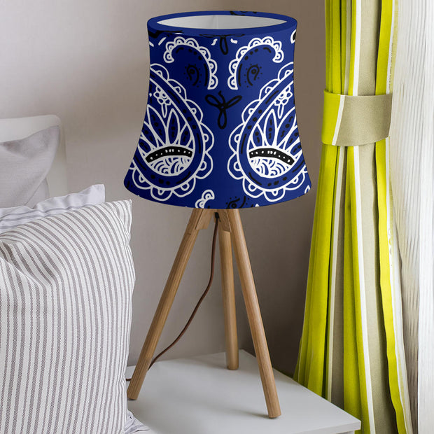 Royal Blue Paisley Drum Lampshade