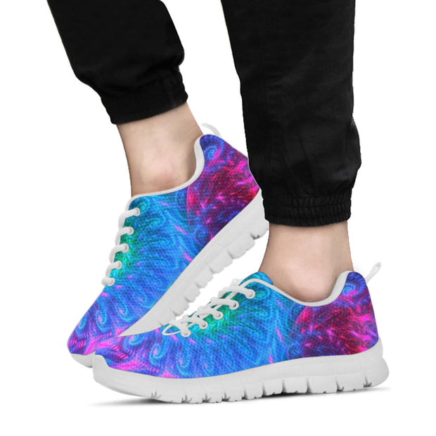 White Purple Tie Dye Festival Sneaker Shoes