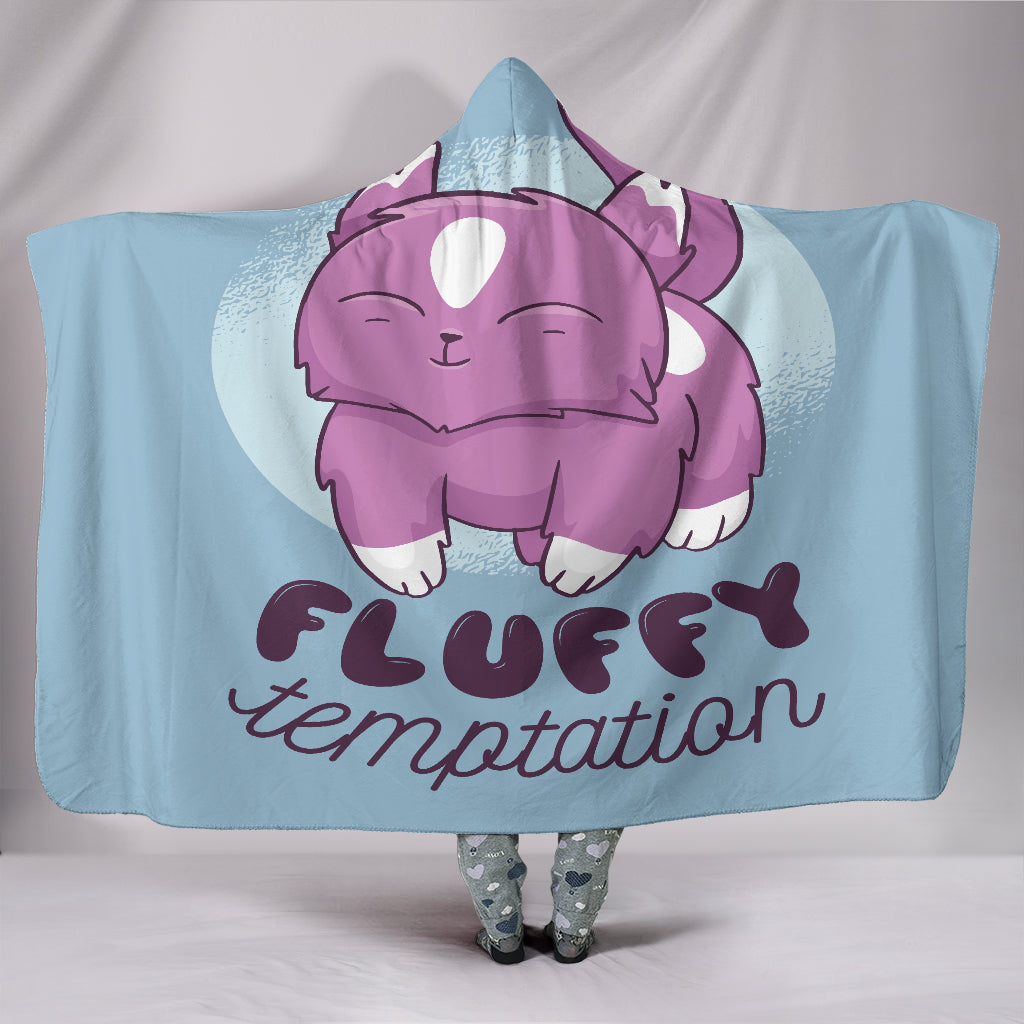 Fluffy Temptation Hooded Blanket