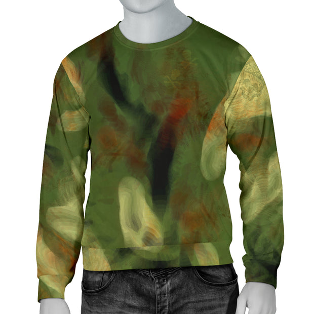 Abstract Camo Hidden Skulls Men's Sweater