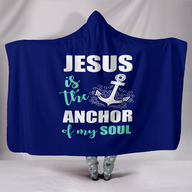 NP Jesus Is The Anchor Hooded Blanket