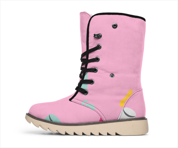 Pink Crayon Polar Boots