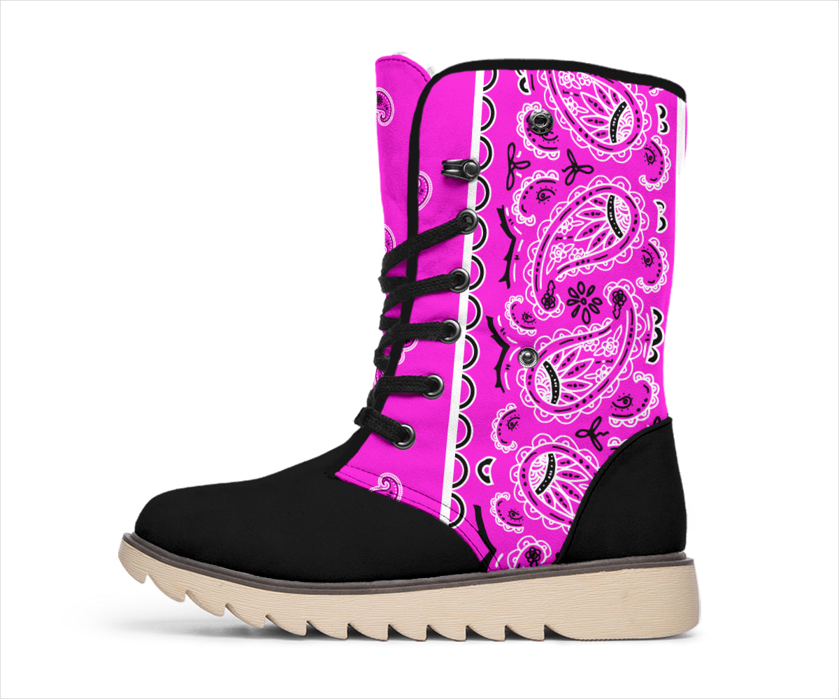 Abruptly Pink Bandana Women's Polar Boots