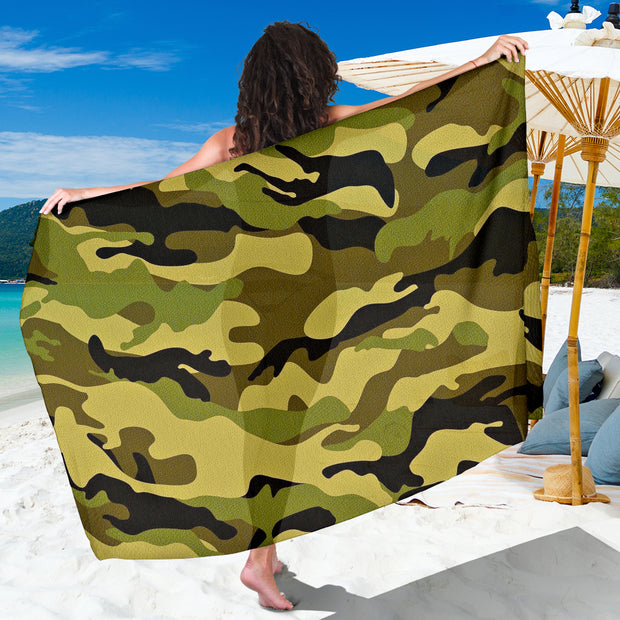 Green Camouflage Scarf Sarong