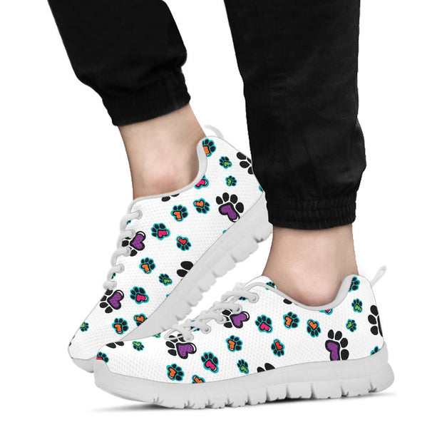 Women's paw prints sneakers