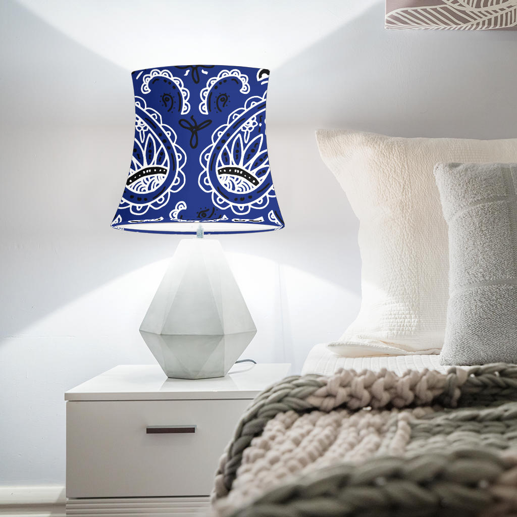 Royal Blue Paisley Drum Lampshade